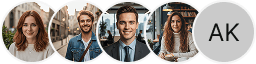 Multiple investor profile avatars shown in a Keen Equithavance trading review block